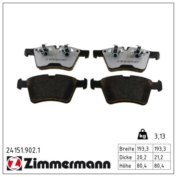ZIMMERMANN 24151.902.1 Bremsbelagsatz, Scheibenbremse