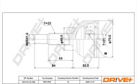 DR!VE+ DP2110.10.1536 Gelenksatz, Antriebswelle