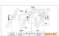 DR!VE+ DP2110.10.1879 Gelenksatz, Antriebswelle