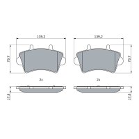BOSCH 0 986 424 938 Bremsbelagsatz, Scheibenbremse
