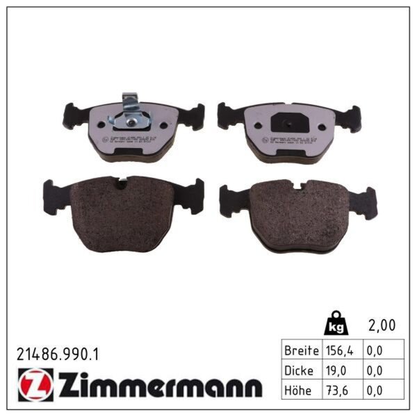 ZIMMERMANN 21486.990.1 Bremsbelagsatz, Scheibenbremse