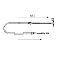 BOSCH 1 987 482 125 Seilzug, Feststellbremse