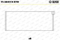 GLYCO 71-3847/4 STD Pleuellagerschale