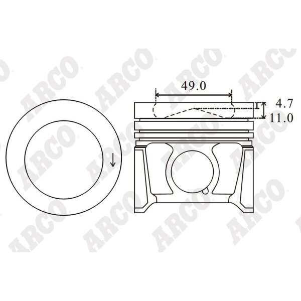 ARCO PKVW40795LDB 0.00 Kolben