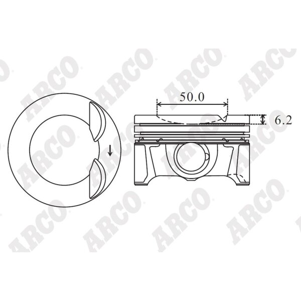 ARCO PKVW40825MGA 0.00 Kolben