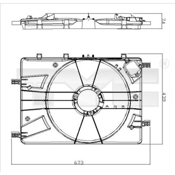 TYC 825-0016-1 Halter, Kühlerlüfter
