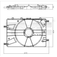 TYC 825-0016-1 Halter, Kühlerlüfter