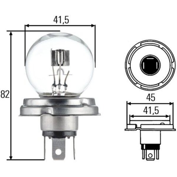 HELLA 8GD 002 088-071 Glühlampe, Hauptscheinwerfer