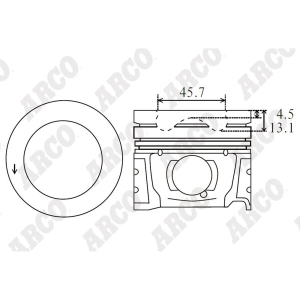 ARCO PKPG407503DB 0.00 Kolben