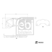 FEBI BILSTEIN 196503 Bremsbelagsatz, Scheibenbremse