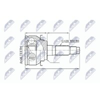 NTY NPZ-FR-047 Gelenksatz, Antriebswelle