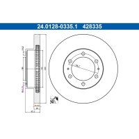 ATE 24.0128-0335.1 Bremsscheibe