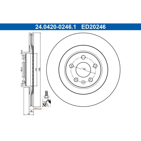 ATE 24.0420-0246.1 Bremsscheibe