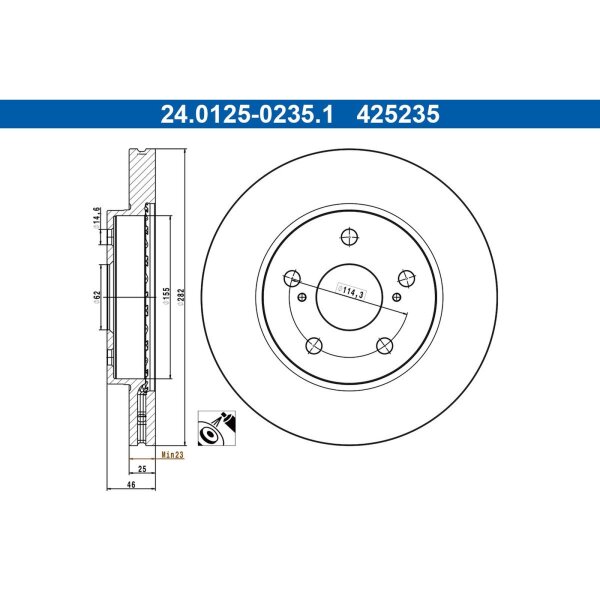 ATE 24.0125-0235.1 Bremsscheibe