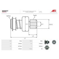 AS-PL SD0077 Freilaufgetriebe, Starter
