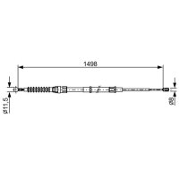 BOSCH 1 987 482 455 Seilzug, Feststellbremse