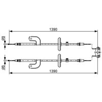 BOSCH 1 987 482 459 Seilzug, Feststellbremse