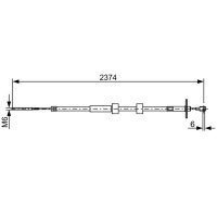 BOSCH 1 987 482 499 Seilzug, Feststellbremse