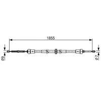 BOSCH 1 987 482 546 Seilzug, Feststellbremse