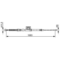 BOSCH 1 987 482 645 Seilzug, Feststellbremse