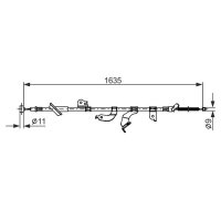 BOSCH 1 987 482 690 Seilzug, Feststellbremse