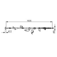 BOSCH 1 987 482 691 Seilzug, Feststellbremse