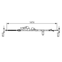 BOSCH 1 987 482 663 Seilzug, Feststellbremse