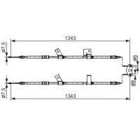 BOSCH 1 987 482 564 Seilzug, Feststellbremse