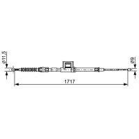 BOSCH 1 987 482 644 Seilzug, Feststellbremse