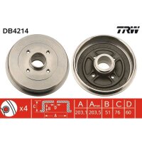 TRW DB4214 Bremstrommel