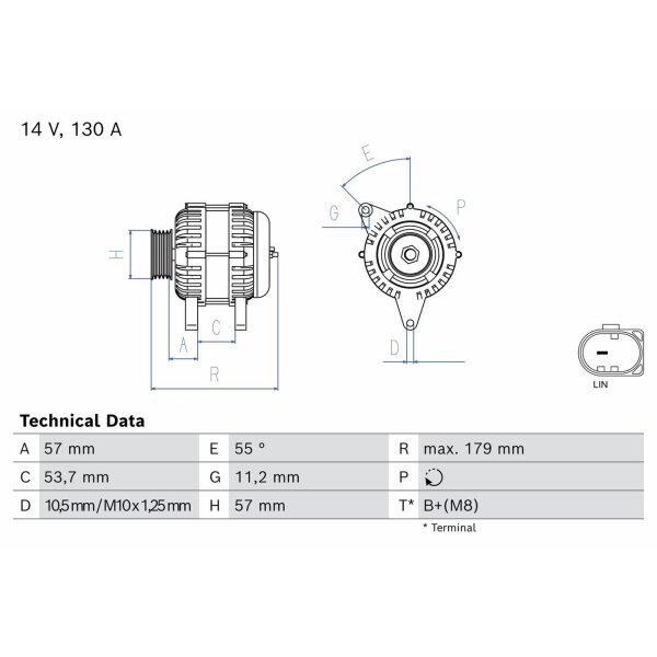BOSCH 0 986 086 620 Generator