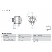 BOSCH 0 986 086 620 Generator