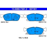 ATE 13.0460-7361.2 Bremsbelagsatz, Scheibenbremse