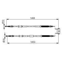 BOSCH 1 987 482 884 Seilzug, Feststellbremse