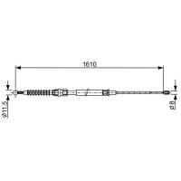 BOSCH 1 987 482 326 Seilzug, Feststellbremse