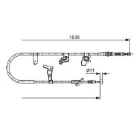 BOSCH 1 987 482 466 Seilzug, Feststellbremse