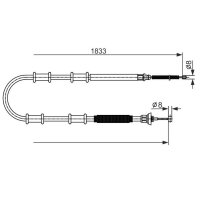 BOSCH 1 987 482 593 Seilzug, Feststellbremse