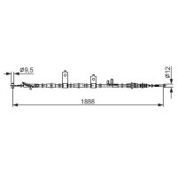 BOSCH 1 987 482 855 Seilzug, Feststellbremse