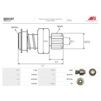 AS-PL SD9107 Freilaufgetriebe, Starter
