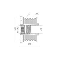 VALEO 588453 Generatorfreilauf