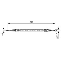 BOSCH 1 987 482 372 Seilzug, Feststellbremse
