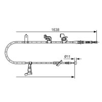 BOSCH 1 987 482 465 Seilzug, Feststellbremse