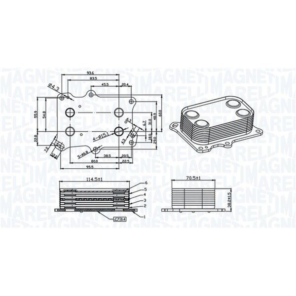 MAGNETI MARELLI 350300004300 Ölkühler, Motoröl