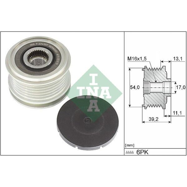 Schaeffler INA 535 0375 10 Generatorfreilauf