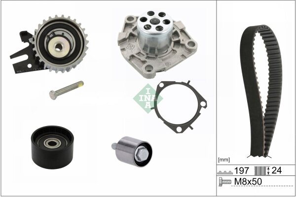 Schaeffler INA 530 0967 30 Wasserpumpe + Zahnriemensatz