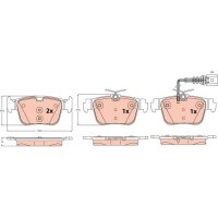 TRW GDB2593 Bremsbelagsatz, Scheibenbremse