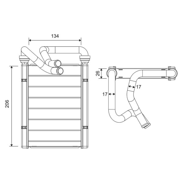 VALEO 811684 Wärmetauscher, Innenraumheizung