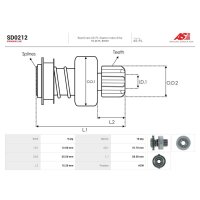 AS-PL SD0212 Freilaufgetriebe, Starter