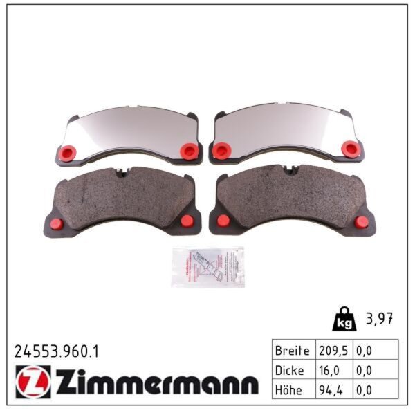 ZIMMERMANN 24553.960.1 Bremsbelagsatz, Scheibenbremse