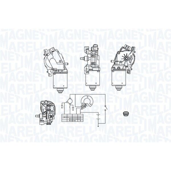 MAGNETI MARELLI 064381800010 Wischermotor
